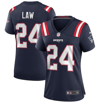 womens nike ty law navy new england patriots game retired pl